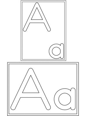 Alphabet Coloring Pages Standard Block A to Z